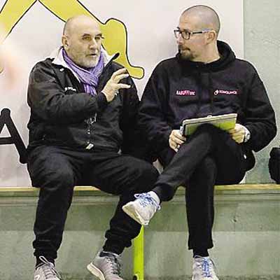 Bruno Fioretti con il nuovo coach Vassallo